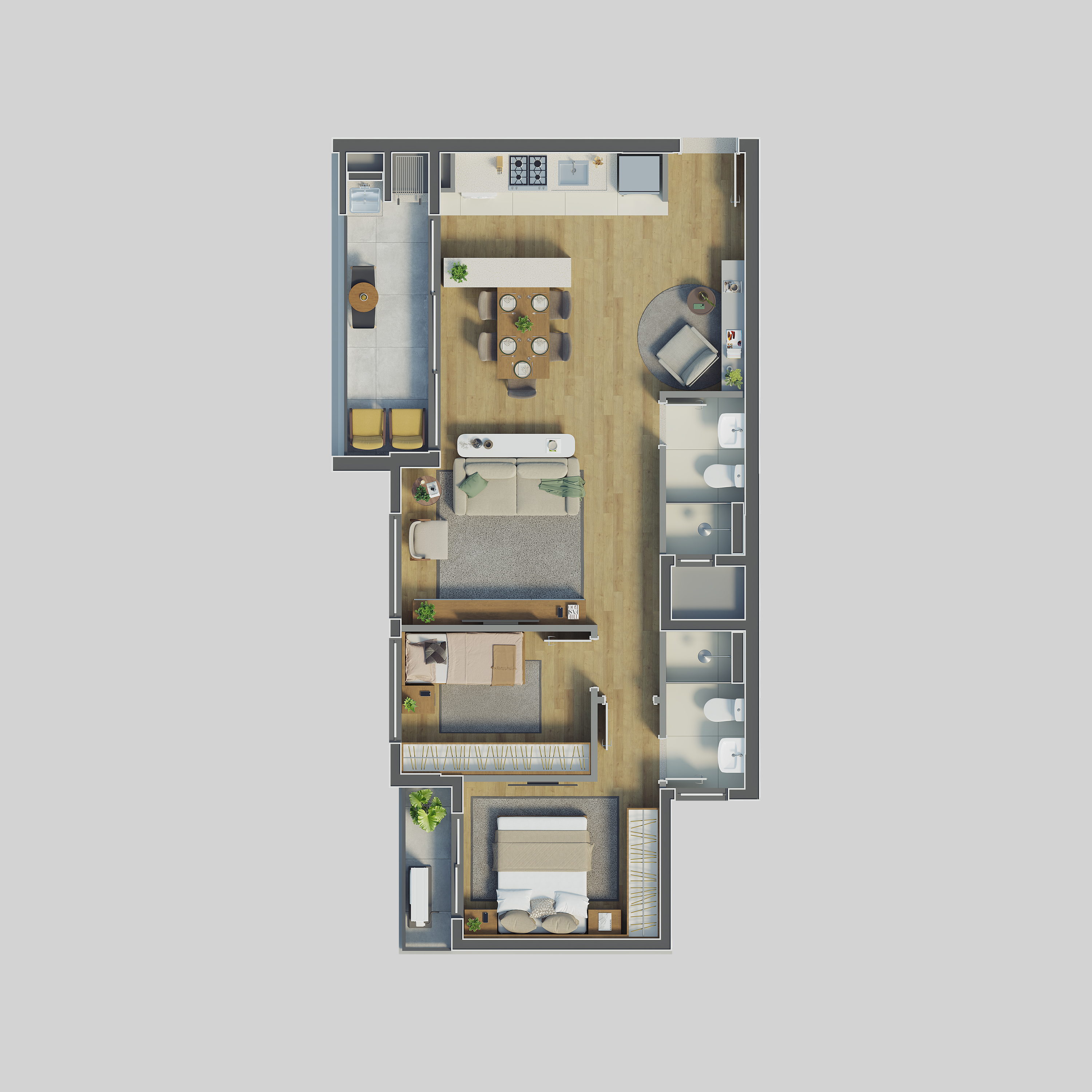 Planta humanizada — Eleve 3D Studio